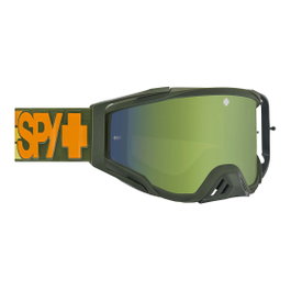 SPY Gafas de moto Foundation Plus Speedway Matte Green - Smoke Olive Mirror & Clear