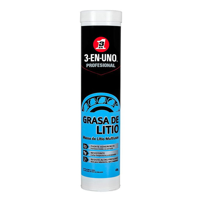 3 En 1 Grasa de Litio Multiusos 3 en 1 Tubo 400 g Lubricación Superior Resistencia a la Corrosión y Presión 3 En 1 Grasa de Litio Multiusos 3 en 1 Tubo 400 g Lubricación Superior Resistencia a la Corrosión y Presión