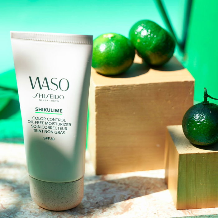 Shiseido Waso Shikulime Color Control Oil-Free Moisturizer SPF 30 - Crema Hidratante Facial con Color y Protección Solar, 50 ml