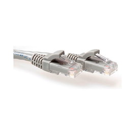 ACT Cable de parcheo U/UTP CAT6 de 1 metro Gris con conectores RJ45 snagless