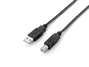 EQUIP Cable USB 2.0 tipo A a tipo B, 2m, negro