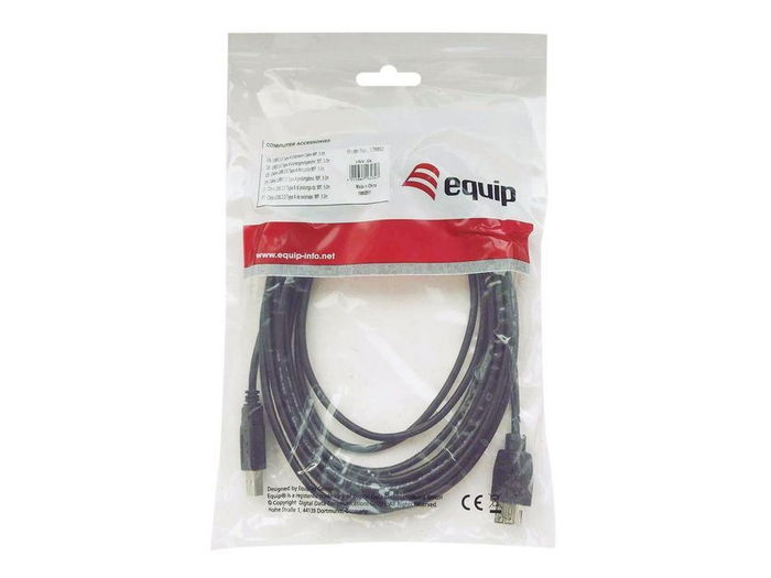 Equip Cable USB 2.0 Macho a Macho, USB A a USB B, 2 Metros, Velocidad 0.48 Gbit/s, para Impresora, PC