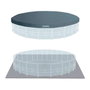 Intex Piscina Prism Frame Redonda 549x122 cm con Bomba de Filtro y Escalera