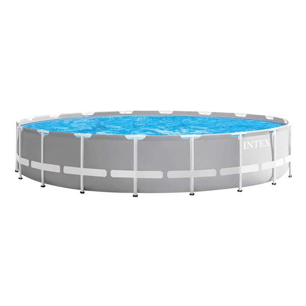 Intex Piscina Prism Frame Redonda 549x122 cm con Bomba de Filtro y Escalera