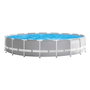Intex Piscina Prism Frame Redonda 549x122 cm con Bomba de Filtro y Escalera