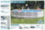Intex Piscina Prism Frame Redonda 549x122 cm con Bomba de Filtro y Escalera