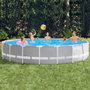 Intex Piscina Prism Frame Redonda 549x122 cm con Bomba de Filtro y Escalera