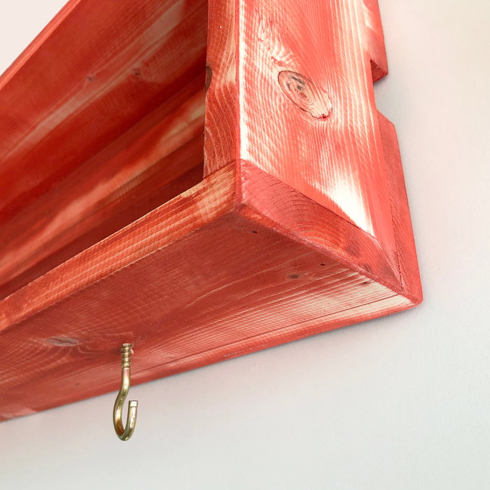 Hanah Home Raf212 Estantería de Cocina Bohemia Roja en Madera de Abeto 70x21x10 cm Hanah Home Raf212 Estantería de Cocina Bohemia Roja en Madera de Abeto 70x21x10 cm