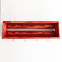 Hanah Home Raf212 Estantería de Cocina Bohemia Roja en Madera de Abeto 70x21x10 cm