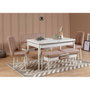 Hanah Home Sillón Vina Sandalye Terciopelo Blanco y Piedra 46x85x46 cm