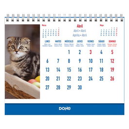 Dohe Calendario de Sobremesa Imágenes de Gatos