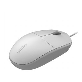 Rapoo N100 White Optical Mouse con sensor de 1600 DPI y diseño ergonómico