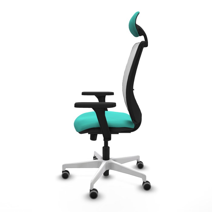 PIQUERAS Y CRESPO Silla de oficina Zulema con mecanismo Sincro, Turquesa y Blanco PIQUERAS Y CRESPO Silla de oficina Zulema con mecanismo Sincro, Turquesa y Blanco