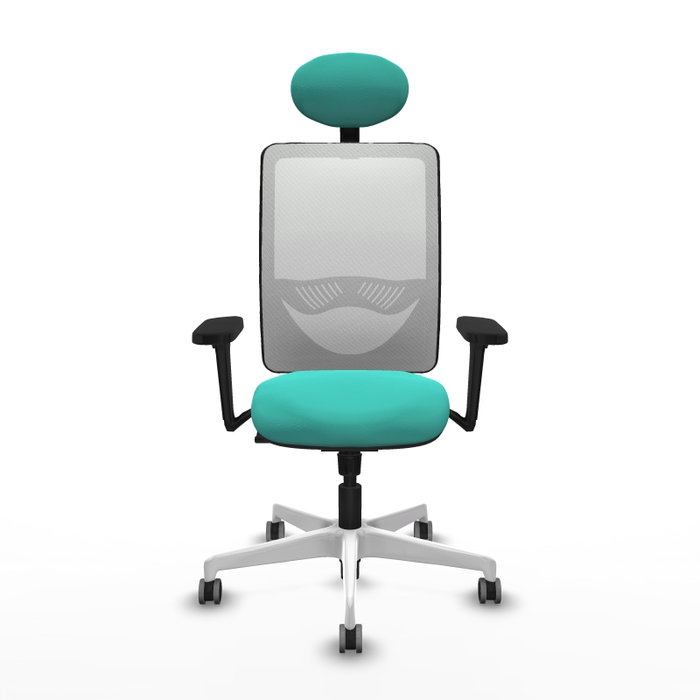PIQUERAS Y CRESPO Silla de oficina Zulema con mecanismo Sincro, Turquesa y Blanco PIQUERAS Y CRESPO Silla de oficina Zulema con mecanismo Sincro, Turquesa y Blanco