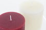 DKD Home Decor Set de 2 Velas de Cera de Parafina Blanco y Rojo