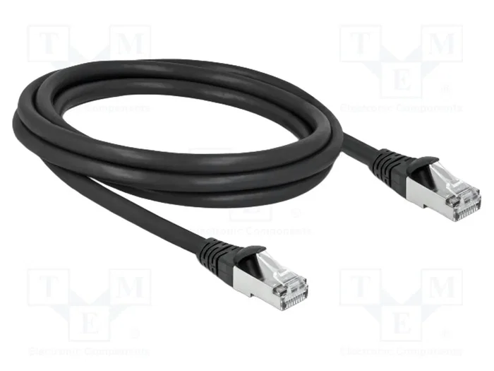 DeLOCK Cable de red RJ45 Cat.6A S/FTP PUR Outdoor 2 m negro DeLOCK Cable de red RJ45 Cat.6A S/FTP PUR Outdoor 2 m negro