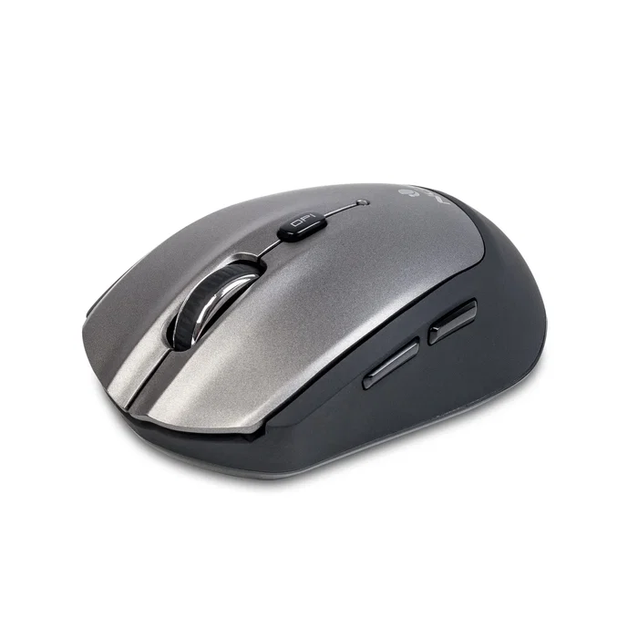 NGS Frizz BT - Ratón Inalámbrico Bluetooth Óptico para Oficina 1600 DPI, Ambidextro, Compatible con Windows/Mac/Linux/Android, Portátil, Gris