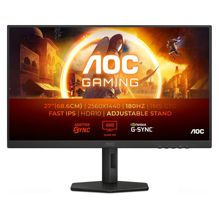 AOC G4 Q27G4XF 27" QHD 16:9 1ms 180Hz HDR10 HDMI DP Pivot Gaming Monitor