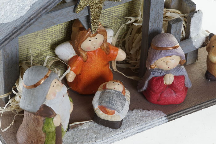 DKD Home Decor Nacimiento Navidad Tradicional Terracota LED Multicolor 21.5 x 8.5 x 15 cm