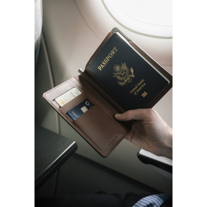 Nomad Leather Passport Wallet Pen Edition Rustic Brown