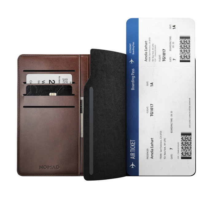 Nomad Leather Passport Wallet Pen Edition Rustic Brown