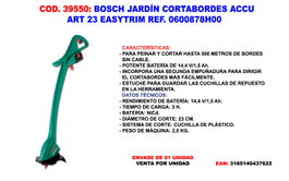 Bosch Accu ART 23 EasyTrim Cortabordes
