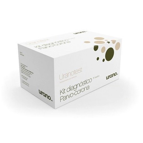 Uranotest Test Rápido para Detección de Parvovirus y Coronavirus Canino - 5 Unidades Uranotest Test Rápido para Detección de Parvovirus y Coronavirus Canino - 5 Unidades