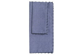 DKD Home Decor Set de 2 Salvamanteles Antimanchas y Servilleta Azul Basite26