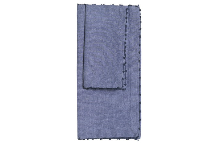 DKD Home Decor Set de 2 Salvamanteles Antimanchas y Servilleta Azul Basite26 DKD Home Decor Set de 2 Salvamanteles Antimanchas y Servilleta Azul Basite26