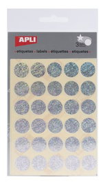 APLI Gomets Metalizados Círculo Ø 20 mm Holográfico Set de 10 Bolsas de 90 uds. each