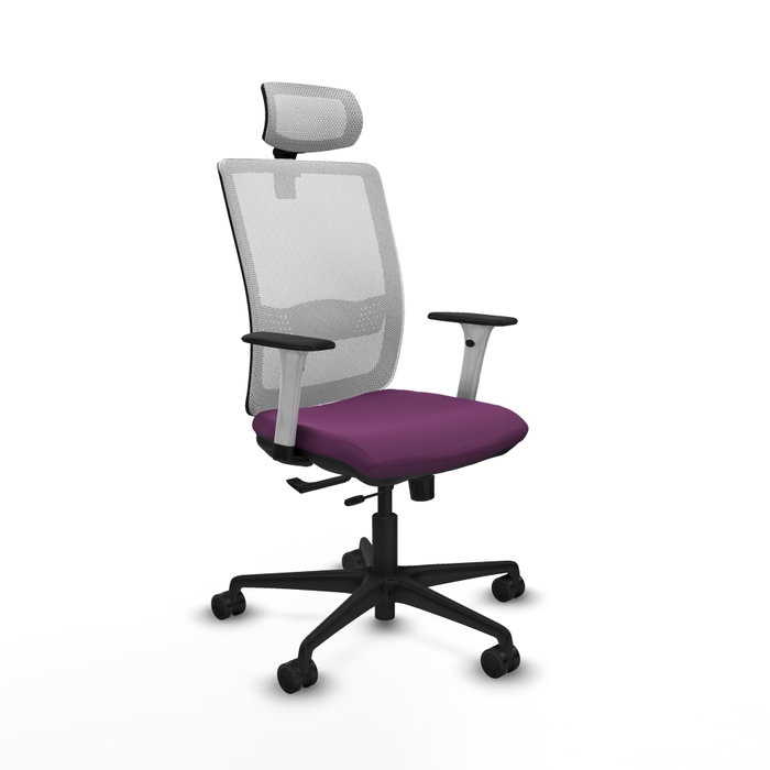 PIQUERAS Y CRESPO Silla de oficina Haches con mecanismo Sincro/Traslack, Morado y Blanco PIQUERAS Y CRESPO Silla de oficina Haches con mecanismo Sincro/Traslack, Morado y Blanco