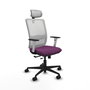 PIQUERAS Y CRESPO Silla de oficina Haches con mecanismo Sincro/Traslack, Morado y Blanco