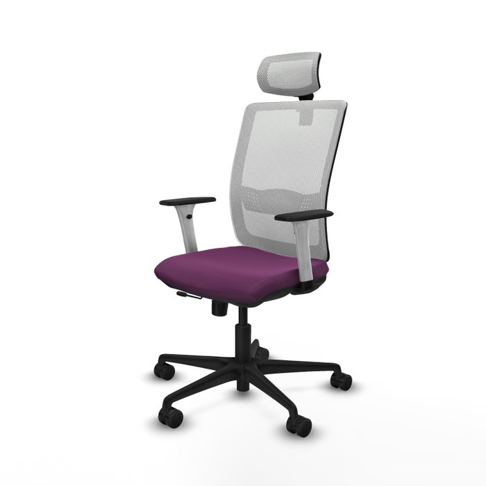 PIQUERAS Y CRESPO Silla de oficina Haches con mecanismo Sincro/Traslack, Morado y Blanco PIQUERAS Y CRESPO Silla de oficina Haches con mecanismo Sincro/Traslack, Morado y Blanco