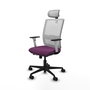 PIQUERAS Y CRESPO Silla de oficina Haches con mecanismo Sincro/Traslack, Morado y Blanco