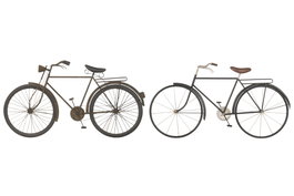 DKD Home Decor Decoración de Pared Metal Bicicleta Vintage (Pack de 2) de 87x45 cm