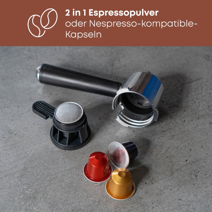 Proficook PC-ES-KA 1266 Cafetera Espresso Portafiltro y Cápsulas