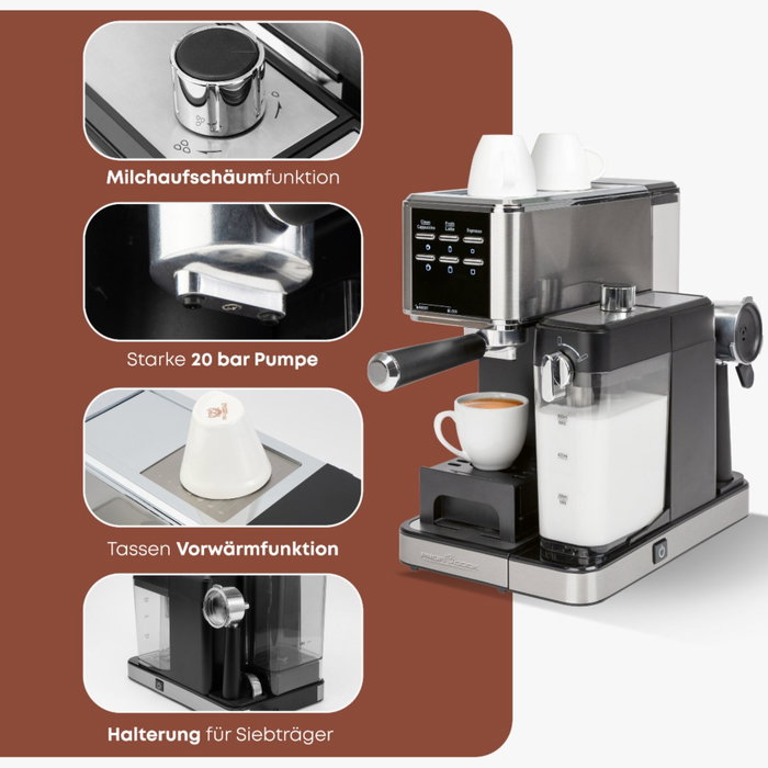 Proficook PC-ES-KA 1266 Cafetera Espresso Portafiltro y Cápsulas