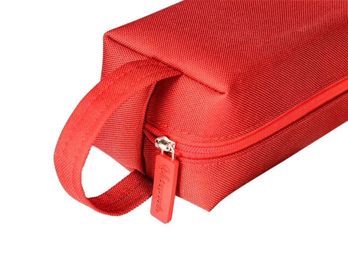 Liderpapel Estuche portatodo Classic rectangular con asa rojo
