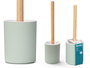 Berilo Escobillero Rayas Bambú Menta 10 x 35.5 x 10 cm (Set de 12)