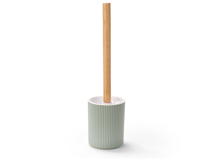Berilo Escobillero Rayas Bambú Menta 10 x 35.5 x 10 cm (Set de 12)