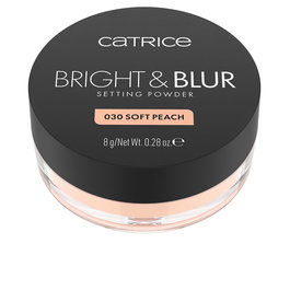 Catrice Polvos Fijadores Sueltos BRIGHT & BLUR, #030 Soft Peach, 8 g, Efecto Mate y Difuminado, Luminosidad
