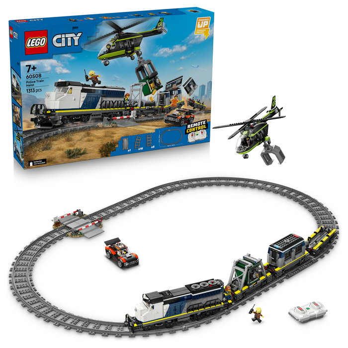 LEGO 60508 City Asalto al Tren de Policía, Juego de Construcción de 1313 Piezas para Niños de 7 a 99 Años, Multicolor