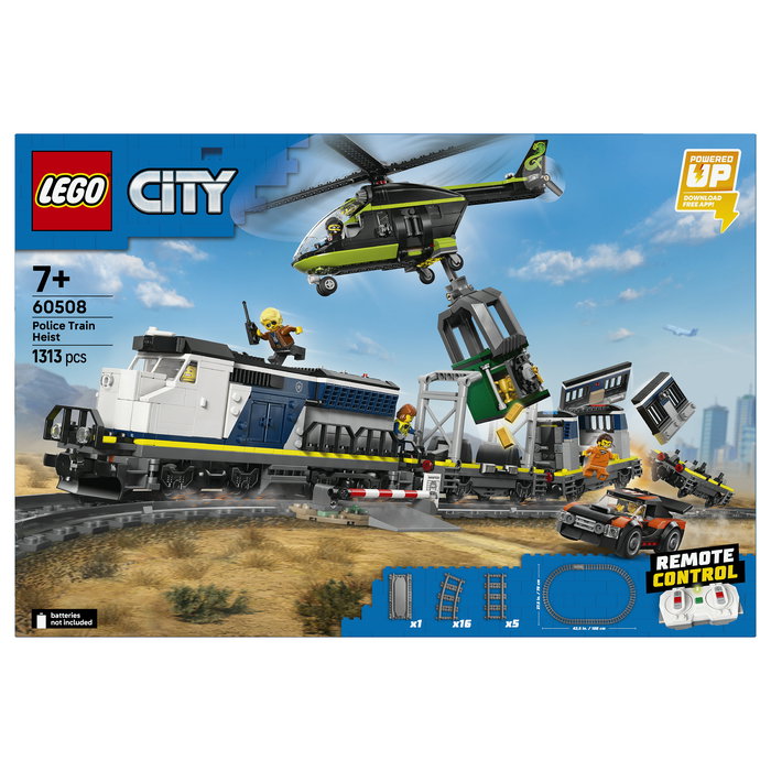 LEGO 60508 City Asalto al Tren de Policía, Juego de Construcción de 1313 Piezas para Niños de 7 a 99 Años, Multicolor