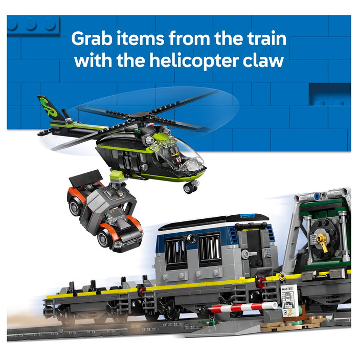 LEGO 60508 City Asalto al Tren de Policía, Juego de Construcción de 1313 Piezas para Niños de 7 a 99 Años, Multicolor