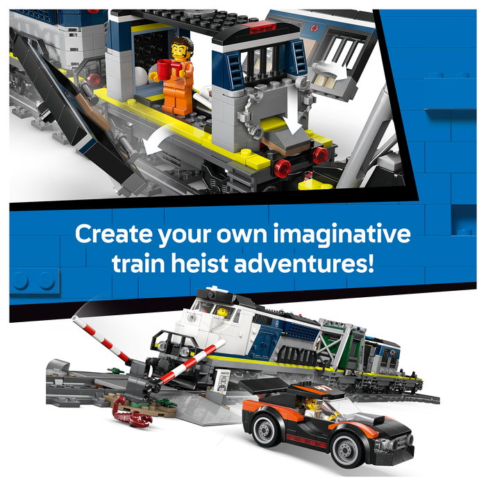 LEGO 60508 City Asalto al Tren de Policía, Juego de Construcción de 1313 Piezas para Niños de 7 a 99 Años, Multicolor