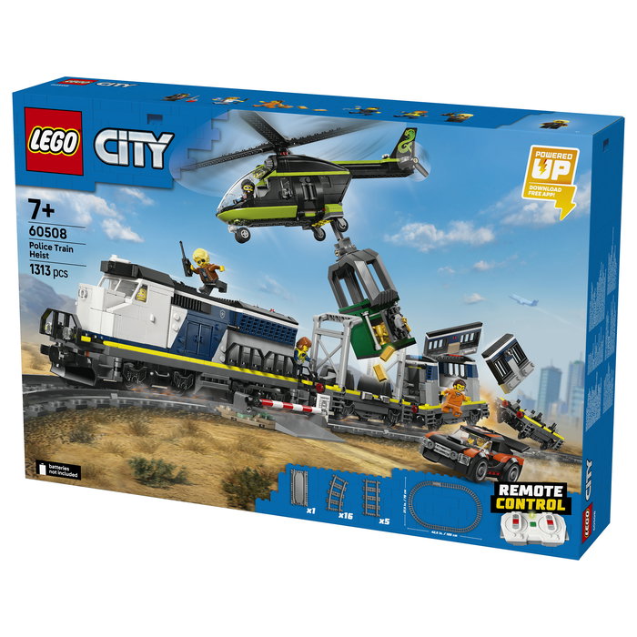 LEGO 60508 City Asalto al Tren de Policía, Juego de Construcción de 1313 Piezas para Niños de 7 a 99 Años, Multicolor