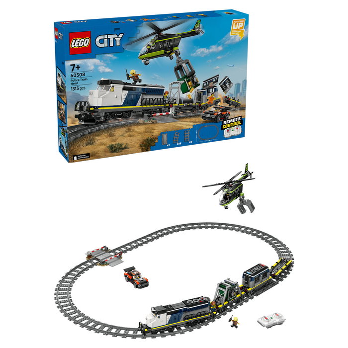 LEGO 60508 City Asalto al Tren de Policía, Juego de Construcción de 1313 Piezas para Niños de 7 a 99 Años, Multicolor