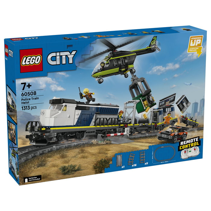 LEGO 60508 City Asalto al Tren de Policía, Juego de Construcción de 1313 Piezas para Niños de 7 a 99 Años, Multicolor