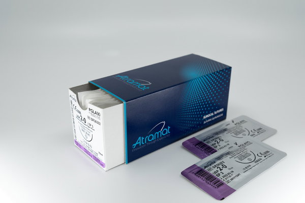 Atramat Sutura Quirúrgica PGLA90 5/0 Violeta 12U Atramat Sutura Quirúrgica PGLA90 5/0 Violeta 12U