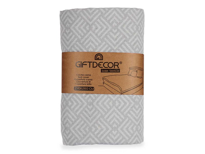 Giftdecor Colcha Cama Geometrico Gris 240x260 cm (Set de 4) Giftdecor Colcha Cama Geometrico Gris 240x260 cm (Set de 4)